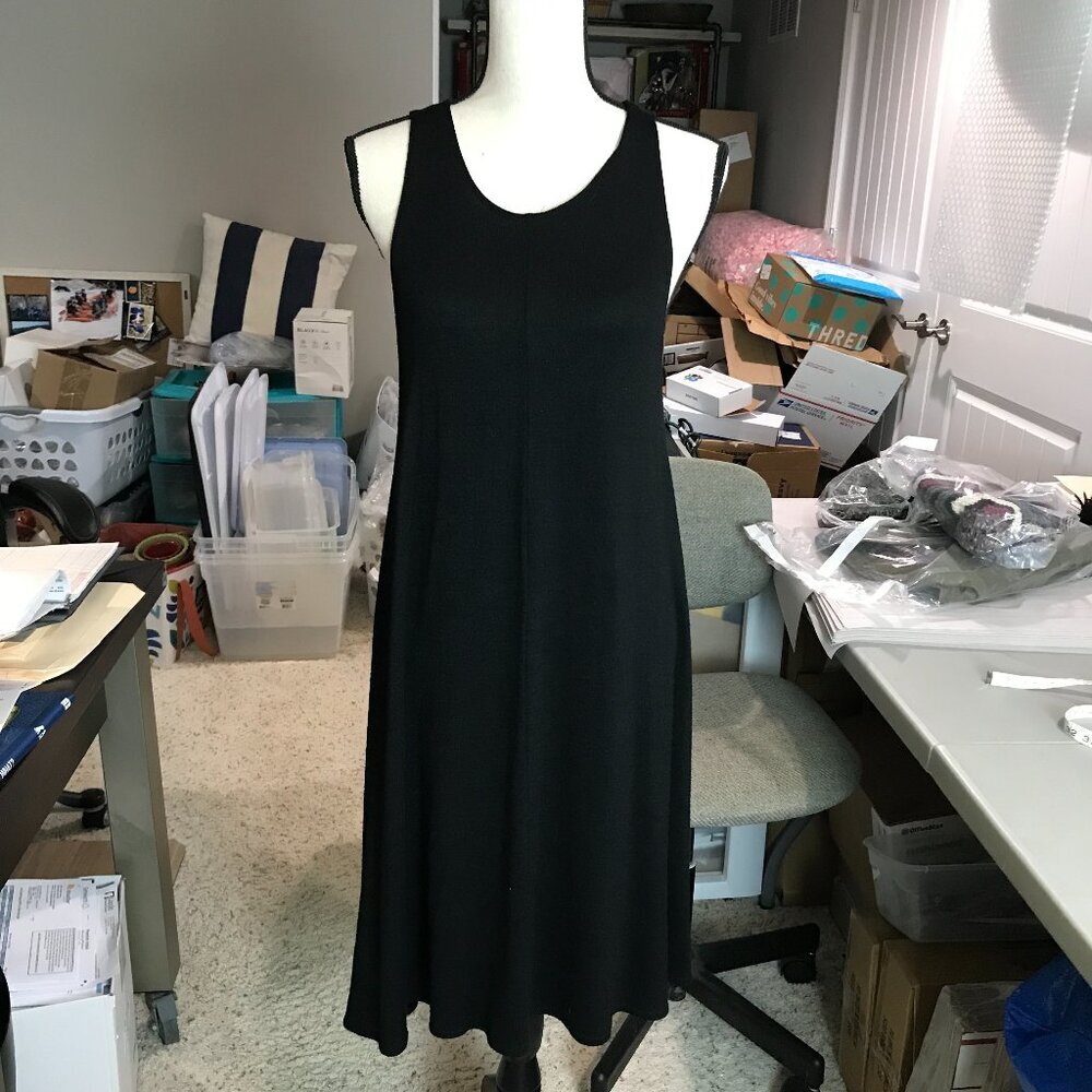 Women's Black Wilfred Free sleeveless Knit A-line dress size L